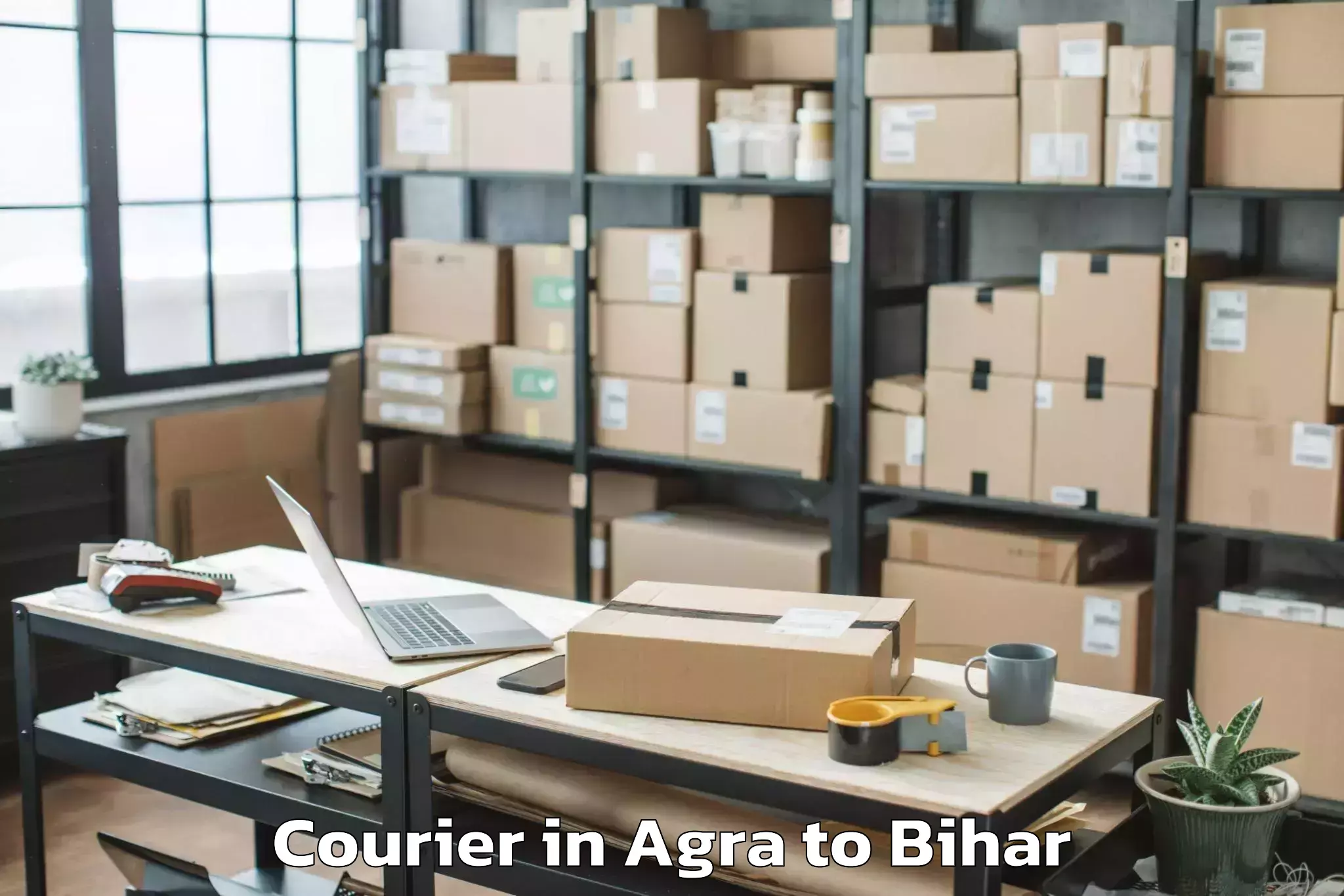 Book Agra to Bikramganj Courier Online